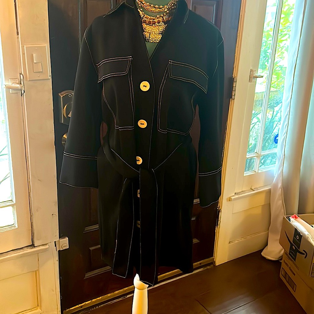 Ara Basic Trench Dress with contrasting topstitching